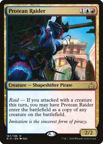 Protean Raider RIX #167 (Heavily Played Rare) Magic: The Gathering: Rivals of Ixalan