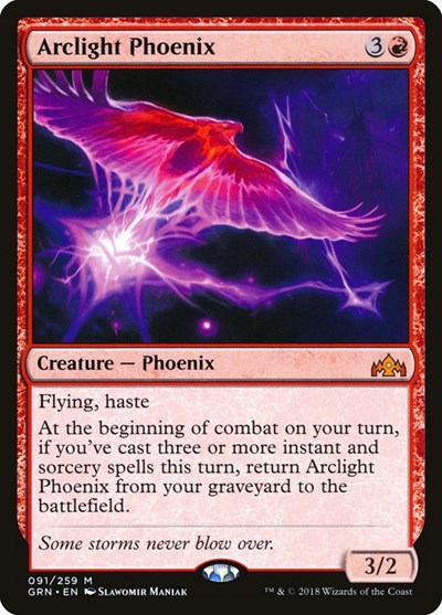Arclight Phoenix GRN #91 (Near Mint Mythic Rare) Magic: The Gathering: Guilds of Ravnica