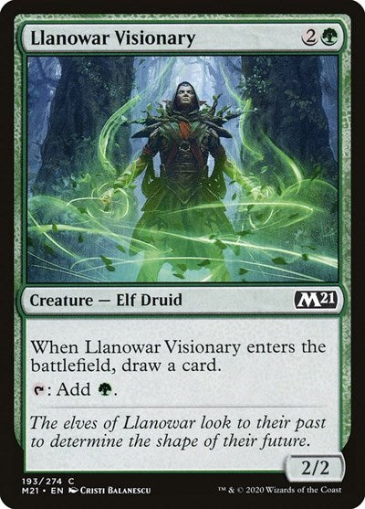Llanowar Visionary M21 #193 (Near Mint Common) Magic: The Gathering: Core Set 2021