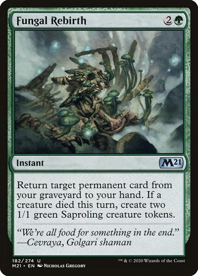Fungal Rebirth M21 #182 (Near Mint Uncommon) Magic: The Gathering: Core Set 2021