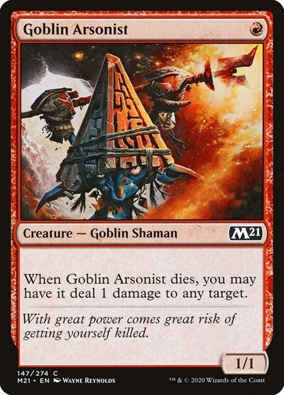Goblin Arsonist M21 #147 (Near Mint Common) Magic: The Gathering: Core Set 2021