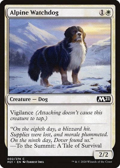Alpine Watchdog M21 #2 (Near Mint Common) Magic: The Gathering: Core Set 2021