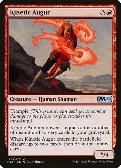 Kinetic Augur M21 #154 (Near Mint Uncommon) Magic: The Gathering: Core Set 2021