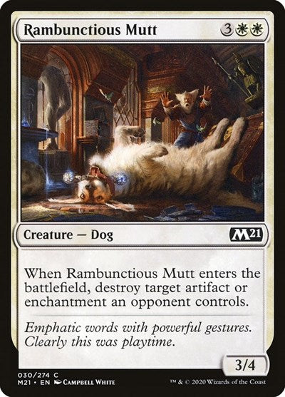 Rambunctious Mutt M21 #30 (Near Mint Common) Magic: The Gathering: Core Set 2021