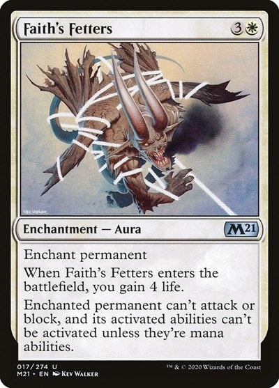 Faiths Fetters M21 #17 (Near Mint Uncommon) Magic: The Gathering: Core Set 2021