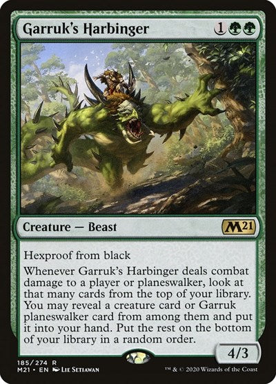 Garruks Harbinger M21 #185 (Near Mint Rare) Magic: The Gathering: Core Set 2021