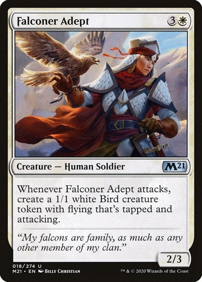 Falconer Adept M21 #18 (Near Mint Uncommon) Magic: The Gathering: Core Set 2021