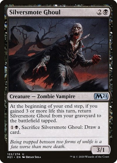 Silversmote Ghoul M21 #122 (Near Mint Uncommon) Magic: The Gathering: Core Set 2021