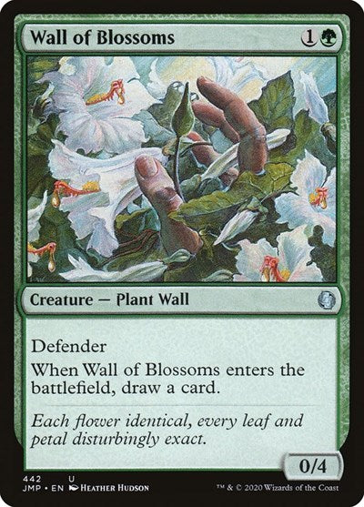 Wall of Blossoms JMP #442 (Near Mint Uncommon) Magic: The Gathering: Jumpstart