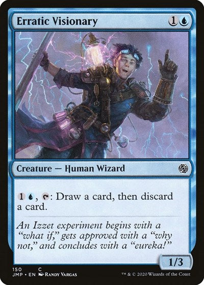 Erratic Visionary JMP #150 (Near Mint Common) Magic: The Gathering: Jumpstart