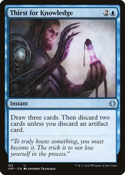 Thirst for Knowledge JMP #183 (Near Mint Uncommon) Magic: The Gathering: Jumpstart