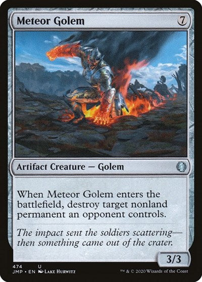 Meteor Golem JMP #474 (Near Mint Uncommon) Magic: The Gathering: Jumpstart