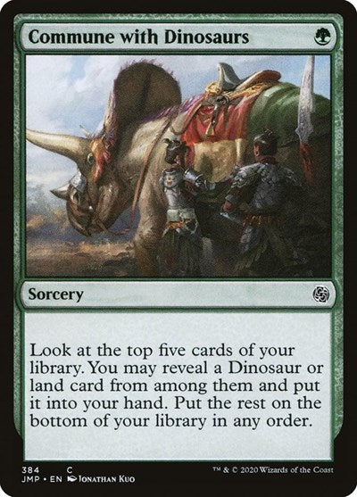 Commune with Dinosaurs JMP #384 (Near Mint Common) Magic: The Gathering: Jumpstart