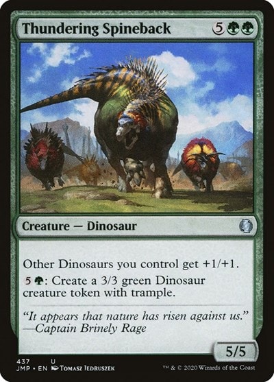 Thundering Spineback JMP #437 (Near Mint Uncommon) Magic: The Gathering: Jumpstart