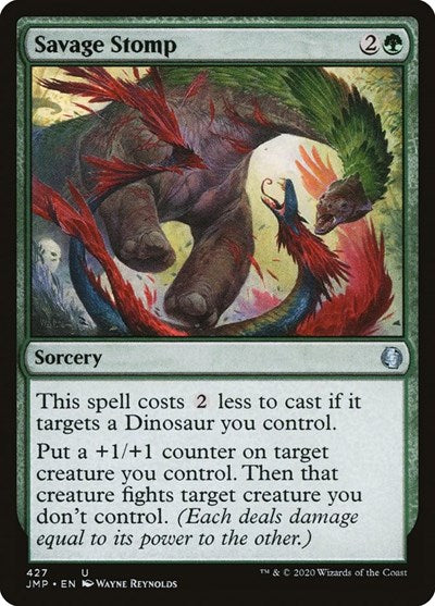 Savage Stomp JMP #427 (Near Mint Uncommon) Magic: The Gathering: Jumpstart