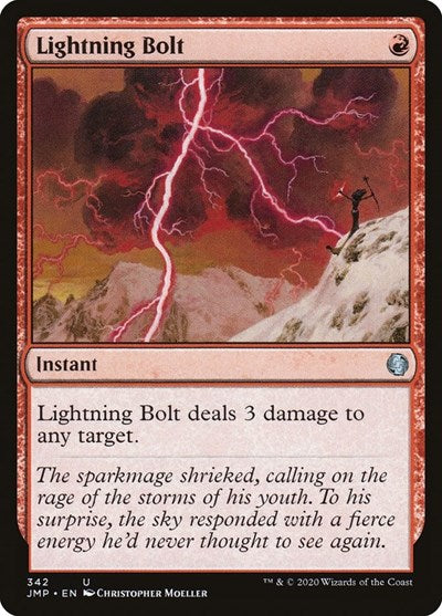 Lightning Bolt JMP #342 (Near Mint Uncommon) Magic: The Gathering: Jumpstart