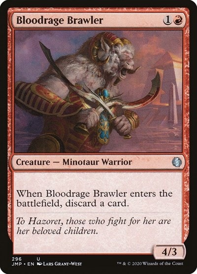 Bloodrage Brawler JMP #296 (Near Mint Uncommon) Magic: The Gathering: Jumpstart