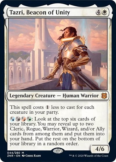 Tazri, Beacon of Unity PPZNR #44 (Lightly Played Mythic Rare) Magic: The Gathering: Promo Pack: Zendikar Rising