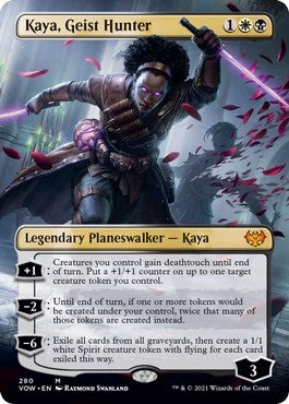 Kaya Geist Hunter Borderless VOW #280 (Near Mint Mythic Rare) Magic: The Gathering: Innistrad: Crimson Vow