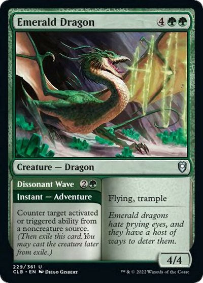 Emerald Dragon CLB #229 (Near Mint Uncommon) Magic: The Gathering: Commander Legends: Battle for Baldur's Gate
