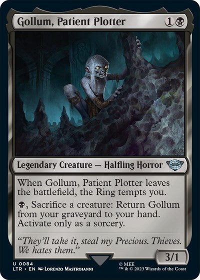 Gollum Patient Plotter LTR #84 (Near Mint Uncommon) Magic: The Gathering: Universes Beyond: The Lord of the Rings: Tales of Middle-earth