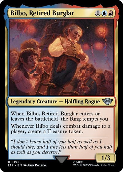 Bilbo Retired Burglar Foil LTR #196 (Near Mint Uncommon) Magic: The Gathering: Universes Beyond: The Lord of the Rings: Tales of Middle-earth