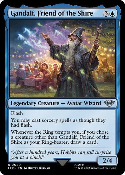 Gandalf Friend of the Shire LTR #50 (Near Mint Uncommon) Magic: The Gathering: Universes Beyond: The Lord of the Rings: Tales of Middle-earth