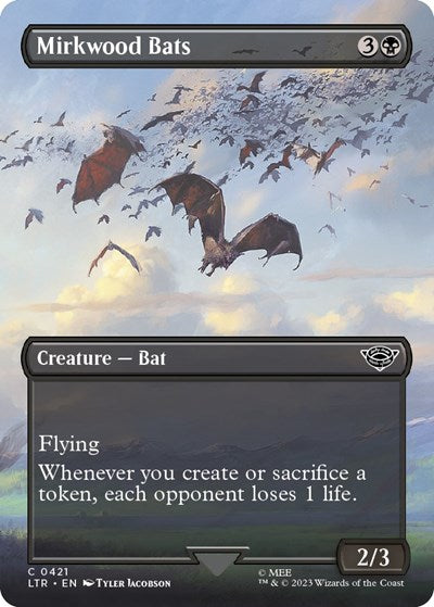 Mirkwood Bats Borderless LTR #421 (Near Mint Common) Magic: The Gathering: Universes Beyond: The Lord of the Rings: Tales of Middle-earth