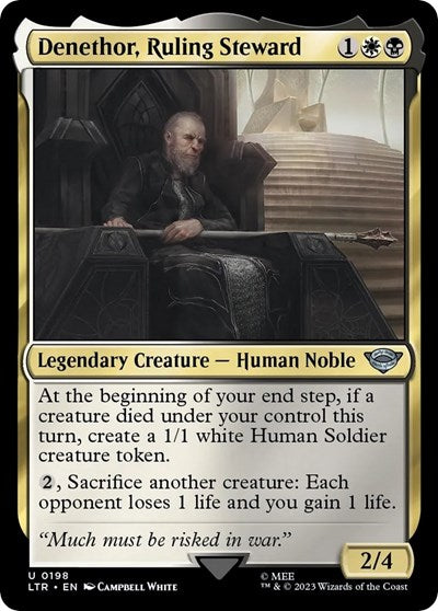 Denethor Ruling Steward LTR #198 (Near Mint Uncommon) Magic: The Gathering: Universes Beyond: The Lord of the Rings: Tales of Middle-earth