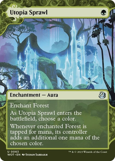 Utopia Sprawl WOT #63 (Near Mint Uncommon) Magic: The Gathering: Wilds of Eldraine: Enchanting Tales