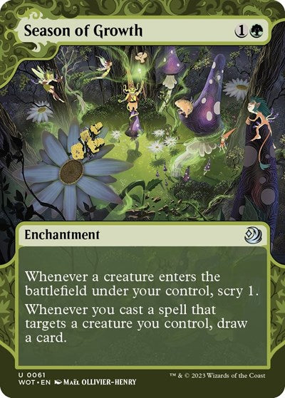 Season of Growth WOT #61 (Near Mint Uncommon) Magic: The Gathering: Wilds of Eldraine: Enchanting Tales