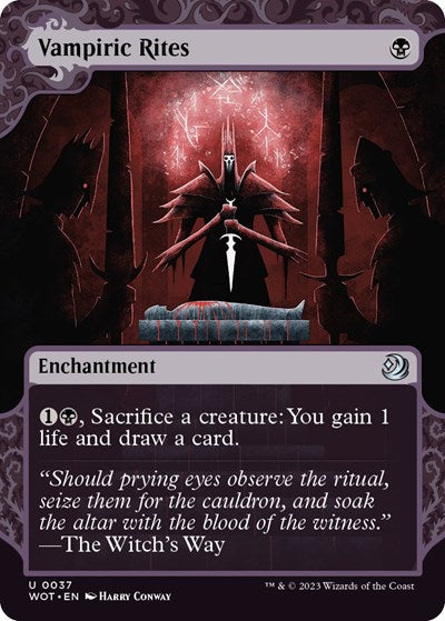 Vampiric Rites WOT #37 (Near Mint Uncommon) Magic: The Gathering: Wilds of Eldraine: Enchanting Tales