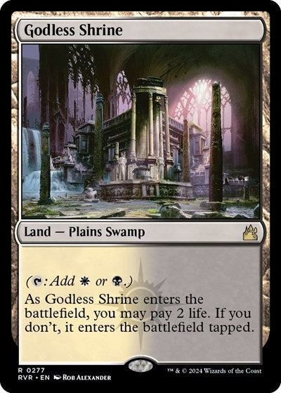 Godless Shrine RVR #277 (Near Mint Rare) Magic: The Gathering: Ravnica Remastered