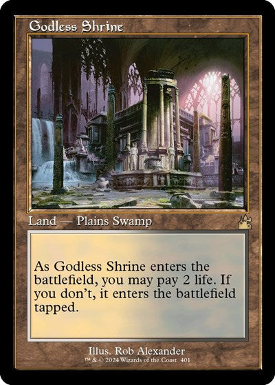 Godless Shrine Retro Frame RVR #401 (Near Mint Rare) Magic: The Gathering: Ravnica Remastered