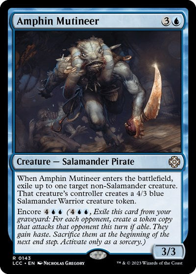 Amphin Mutineer LCC #143 (Near Mint Rare) Magic: The Gathering: Commander: The Lost Caverns of Ixalan