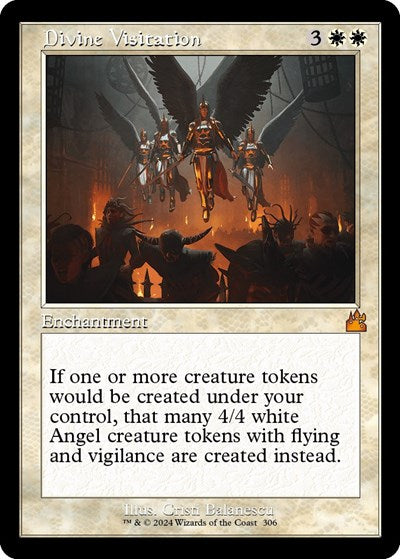 Divine Visitation Retro Frame RVR #306 (Near Mint Mythic Rare) Magic: The Gathering: Ravnica Remastered