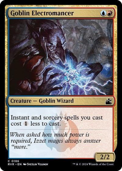 Goblin Electromancer RVR #186 (Near Mint Common) Magic: The Gathering: Ravnica Remastered