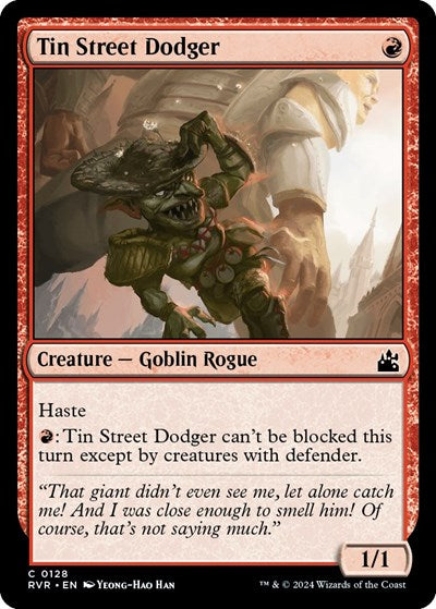 Tin Street Dodger RVR #128 (Near Mint Common) Magic: The Gathering: Ravnica Remastered