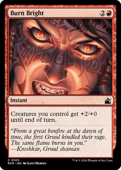 Burn Bright RVR #103 (Near Mint Common) Magic: The Gathering: Ravnica Remastered