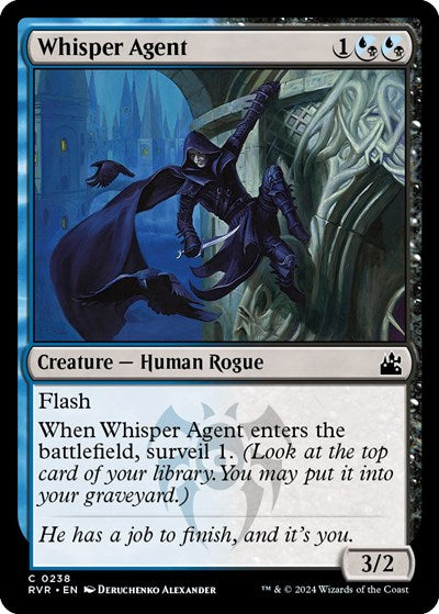 Whisper Agent RVR #238 (Near Mint Common) Magic: The Gathering: Ravnica Remastered