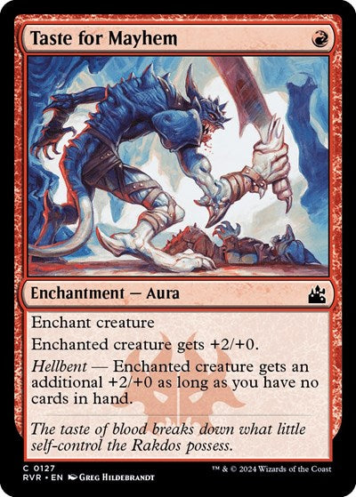 Taste for Mayhem RVR #127 (Near Mint Common) Magic: The Gathering: Ravnica Remastered