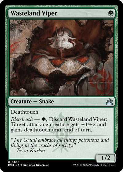 Wasteland Viper RVR #160 (Near Mint Uncommon) Magic: The Gathering: Ravnica Remastered