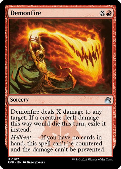 Demonfire RVR #107 (Near Mint Uncommon) Magic: The Gathering: Ravnica Remastered