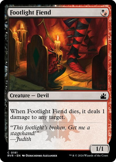 Footlight Fiend RVR #181 (Near Mint Common) Magic: The Gathering: Ravnica Remastered