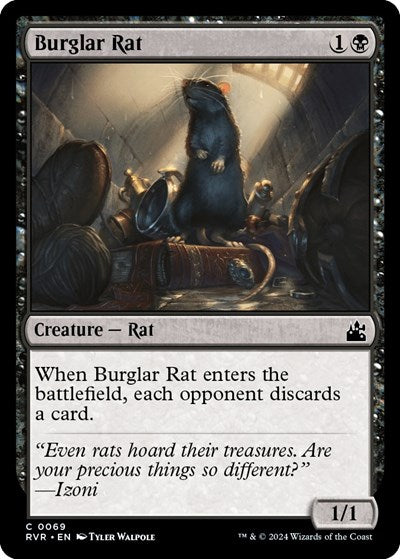 Burglar Rat RVR #69 (Near Mint Common) Magic: The Gathering: Ravnica Remastered