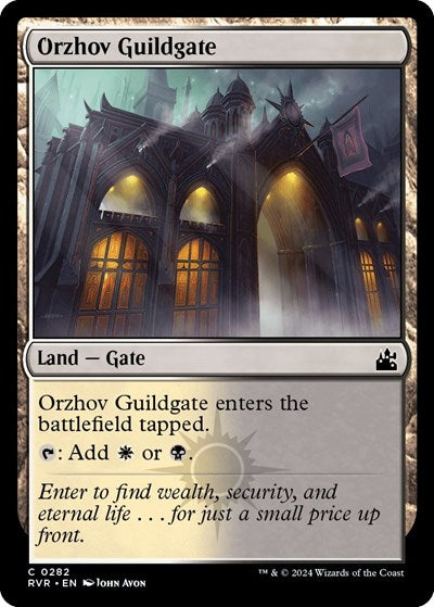 Orzhov Guildgate RVR #282 (Near Mint Common) Magic: The Gathering: Ravnica Remastered