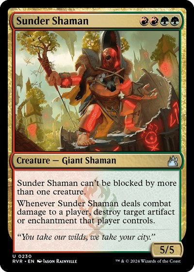 Sunder Shaman RVR #230 (Near Mint Uncommon) Magic: The Gathering: Ravnica Remastered