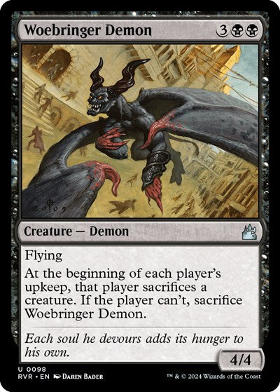 Woebringer Demon RVR #98 (Near Mint Uncommon) Magic: The Gathering: Ravnica Remastered