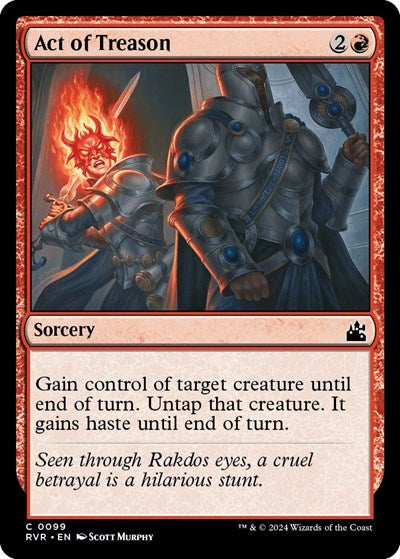 Act of Treason RVR #99 (Near Mint Common) Magic: The Gathering: Ravnica Remastered