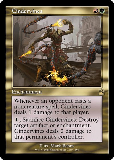 Cindervines Retro Frame RVR #360 (Near Mint Rare) Magic: The Gathering: Ravnica Remastered